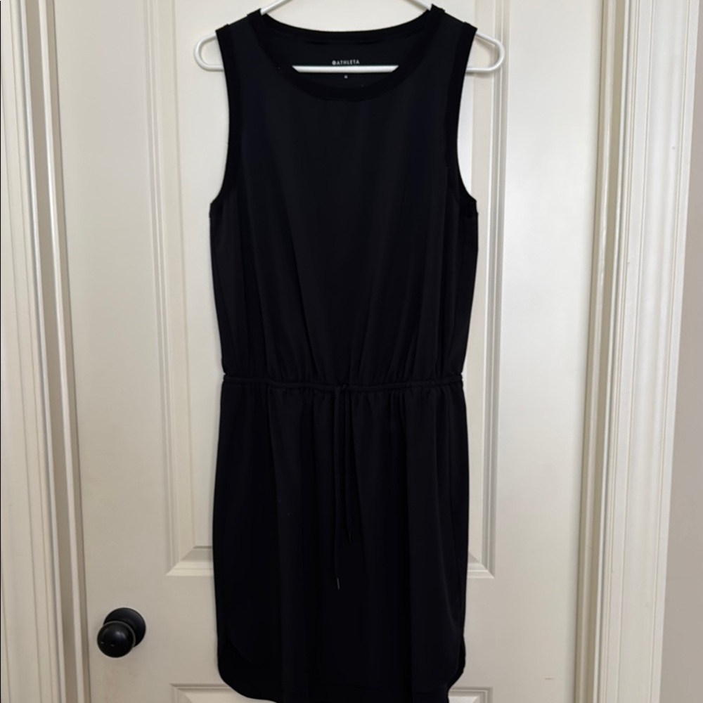 Athleta Black Sheath Dress Sleeveless Crew Neck